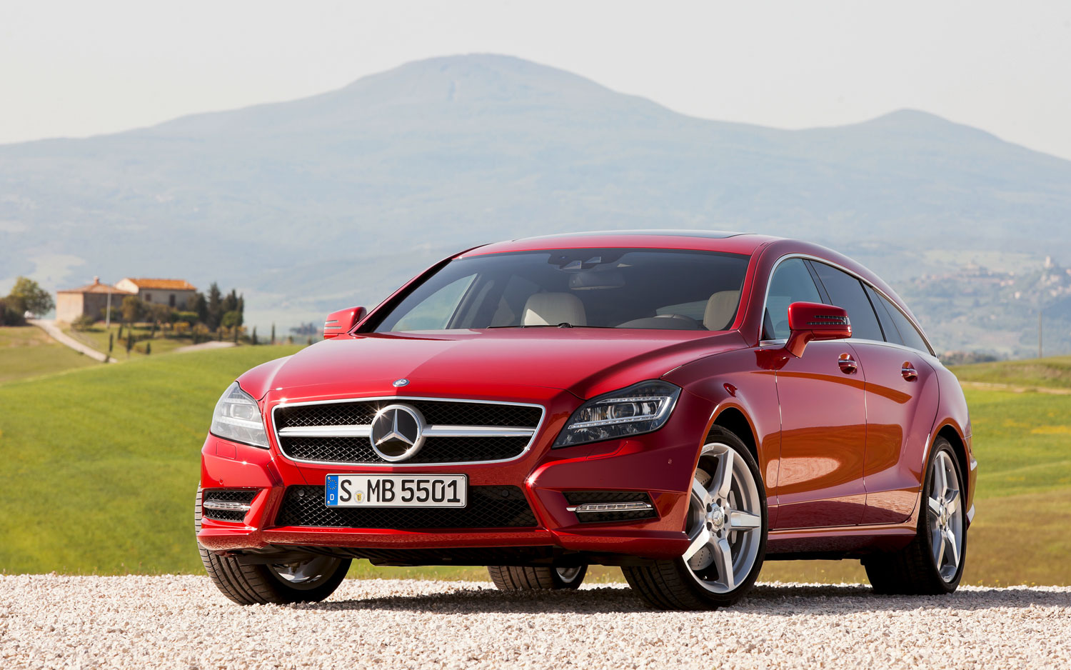 red mercedes